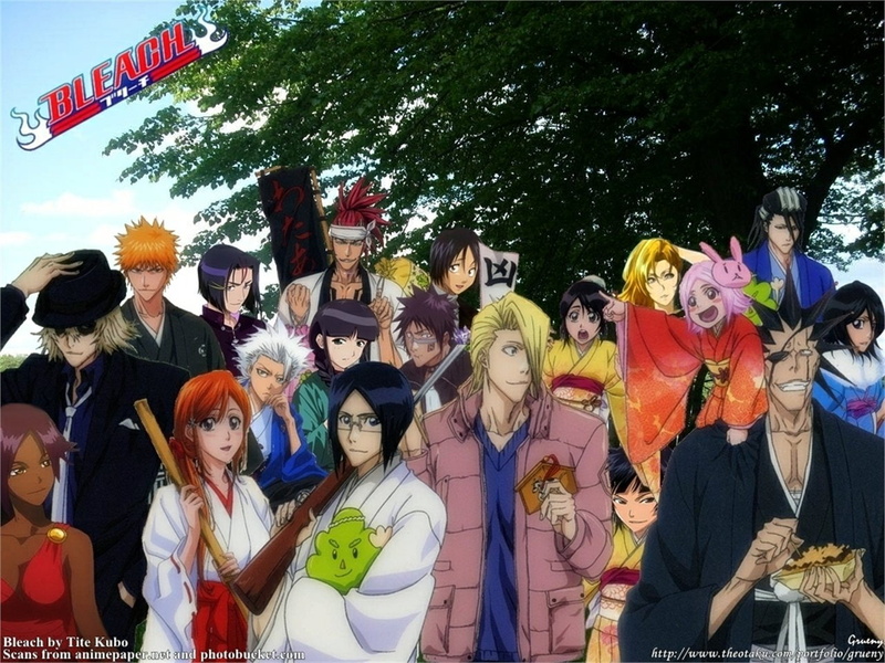Yoruichi Shihôin, Nemu Kurotsuchi, Hanataro Yamada, Soifon (Bleach), Rukia Kuchiki, Rangiku Matsumoto, Yumichika Ayasegawa, Yachiru Kusajishi, Orihime Inoue