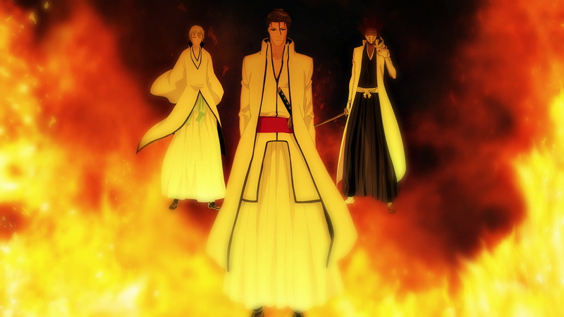 Sōsuke Aizen, Bleach, Fire, Gin Ichimaru, 1080P, Kaname Tosen