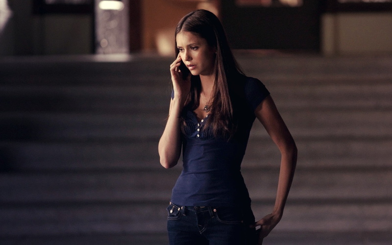 The Vampire Diaries, 1080P, brunette, Elena Gilbert, jeans, women, Nina Dobrev