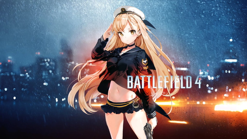 Girl, 1080P, Anime, Battlefield, Original (Anime), Battlefield 4, Original