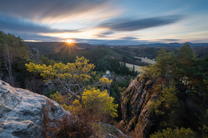 tree, Sony  a6500, autumn, Germany, rocky, nature, beside, landscape, Mountains, Wolken, Felsen, Elbsandsteingebirge, sky, Frühling, Rocks, Clouds, rocky mountain