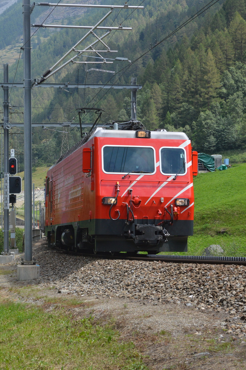railroad car, transportation, no people, public transportation, matterhorn gotthard bahn, rail transportation, nature, day, travel, freight, hge 4 4, 5K
