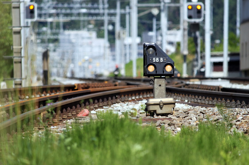 train, mode of transportation, track, day, chur, selective focus, water, no people, built structure, connection, switzerland, train - vehicle, architecture
