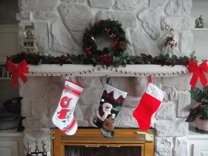 christmas, christmas tree, socks, seasonal, male likeness, decoration, red, santa hat, flag, xmas, hanging, celebration, human representation, december