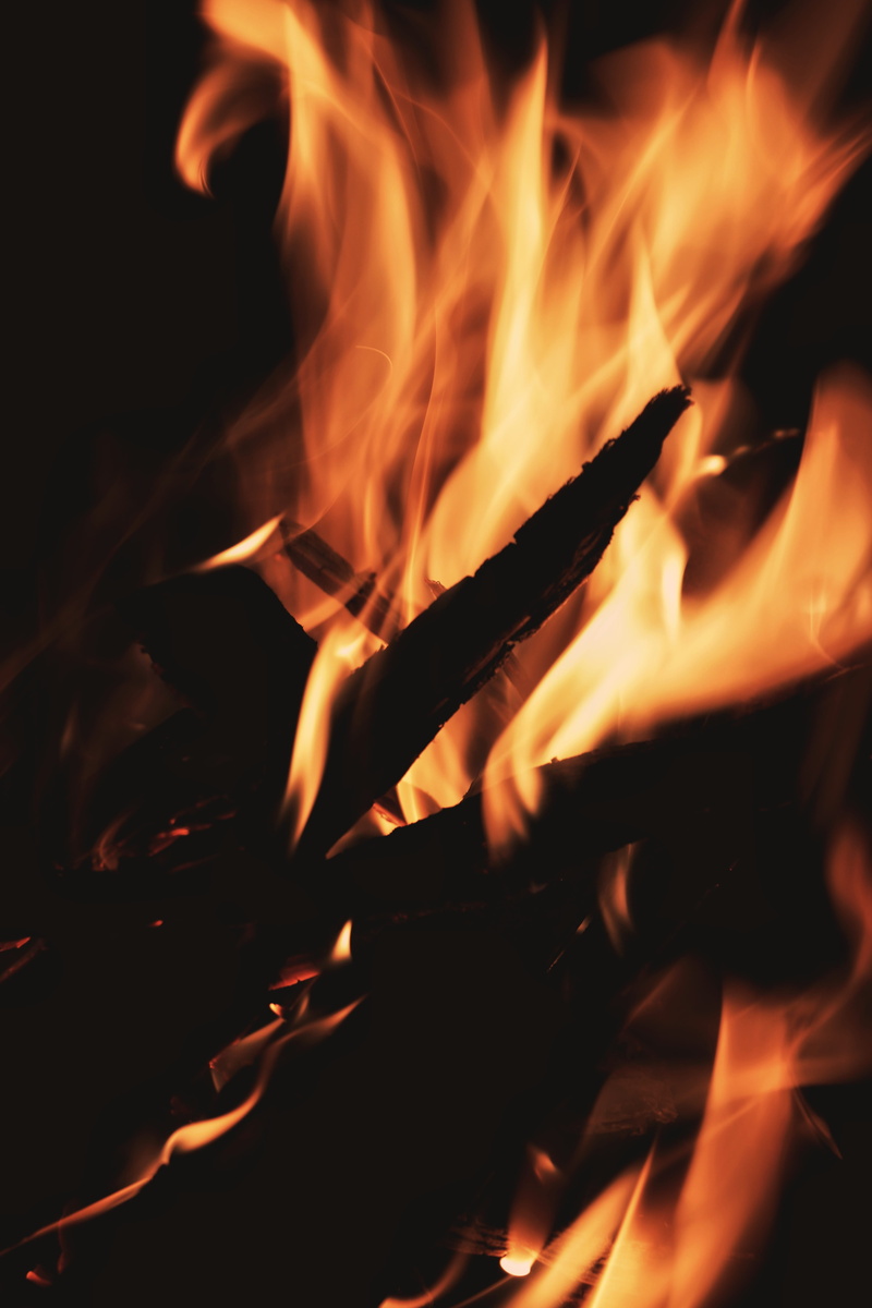 close-up, fireplace, nature, fire, volcano, woods, color, heat - temperature, log, campfire, glass, indoors, wood, forest fire, 5K, firewood, blurred motion