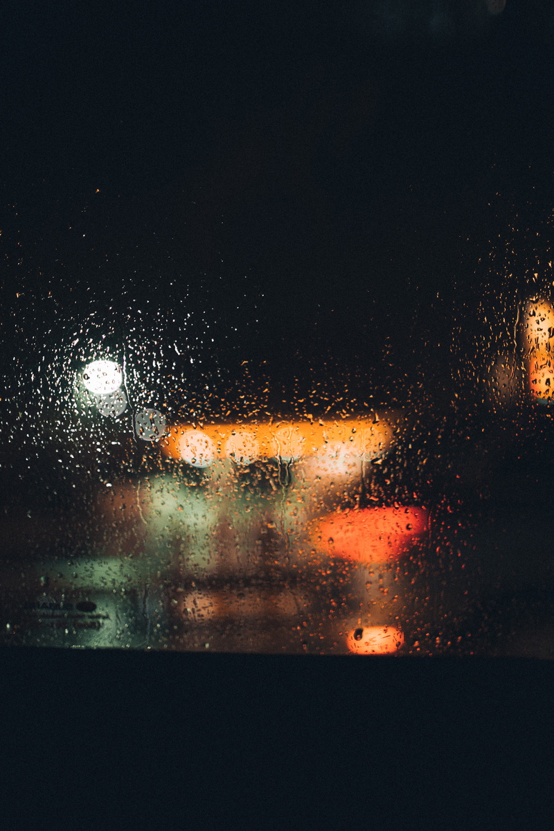 5K, sunset, flame, land vehicle, car window, vehicle interior, wet, rain, car, water, outdoors, light, universe, space, glass - material, drop, no people