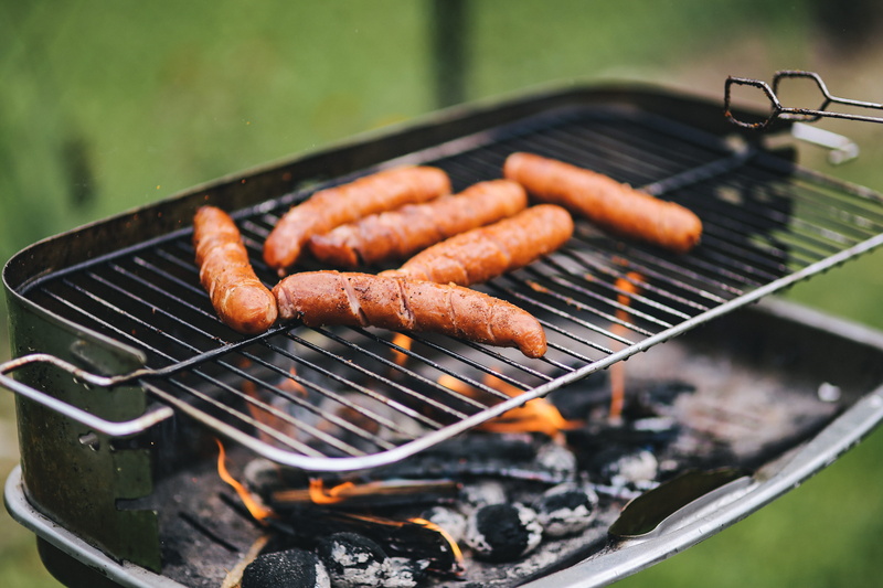 no people, cooking, burning, gourmet, barbecue Grill, food, smoke - Physical Structure, beef, Pork, dinner, 5K, roasted, fire, grilling, freshness, food and drink
