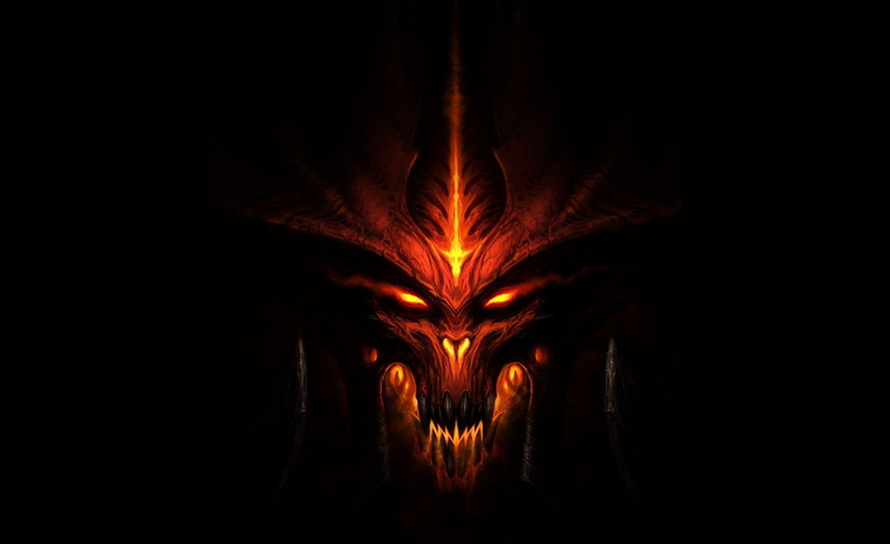red, illustration, human face, anger, black background, demon, sign, 1080P, studio shot, black color, spooky, body part, human body part, fantasy, Diablo