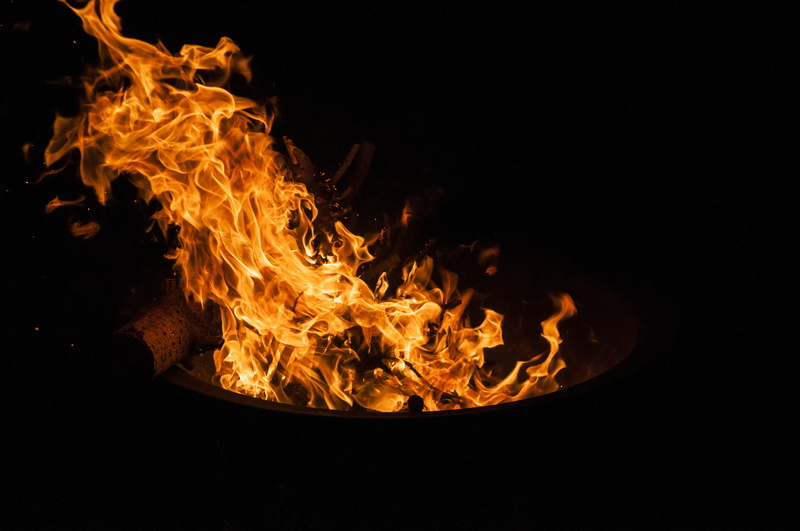 studio shot, smoke, fire, flame, fire - natural phenomenon, copy space, danger, fireplace, campfire, dark, blaze, coal, 4K, glowing, ignite, yellow, no people