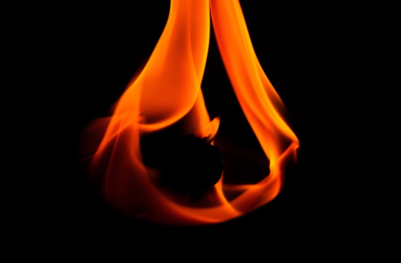 4K, burn, ignite, clousep, hot, flame, close-up, black background, fire - natural phenomenon, background, destruction, bonfire, burning, motion, campfire