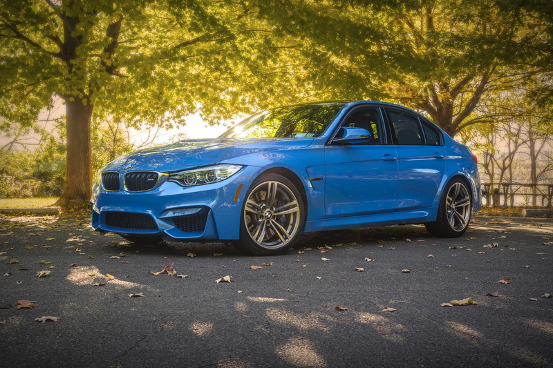 park, sun, the F80, lake, table, blue, bmw, trees, bench, BMW M3, m, street, 5K