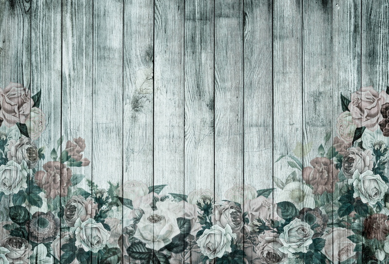 5K, planks, wood, wooden, gray, flowers, retro, roses, vintage