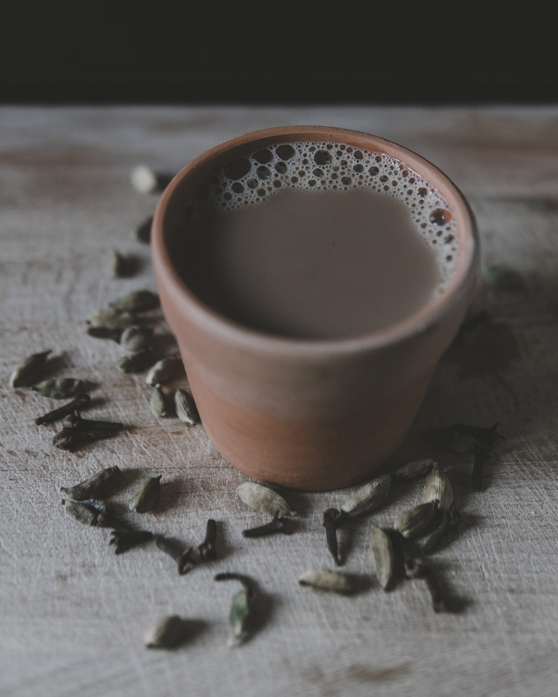 indoors, coffee - drink, cup, india, hot drink, pottery, tea, masala chai, table, selective focus, indian, tea cup, saucer, still life, chai, freshness