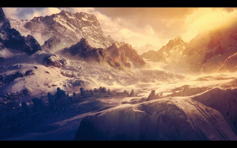 climbers, 1080P, alpine, snow, landscape, other art