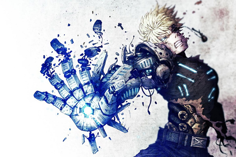 aggression, adult, Genos (One-Punch Man), human body part, portrait, One-Punch Man, army soldier, government, headwear, armed forces, men, people, mask