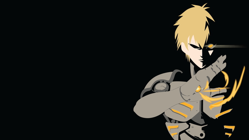 1080P, minimalism, Genos, cyborg, One-Punch Man