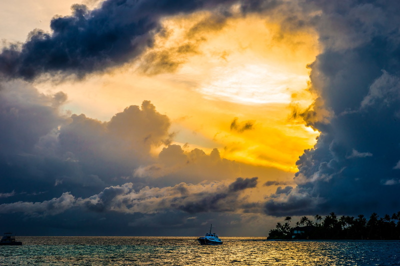 Photography, Constance Halaveli Resort, Maldives, Sunrise, Boat, 1080P, Cloud, Sky, Sea