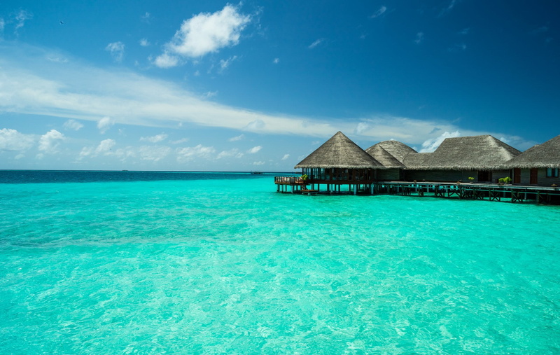built structure, no people, Lagoon, Constance Halaveli Resort, Seascape, nature, Resort, cloud - sky, scenics - nature, Sea, Photography, Maldives, building exterior