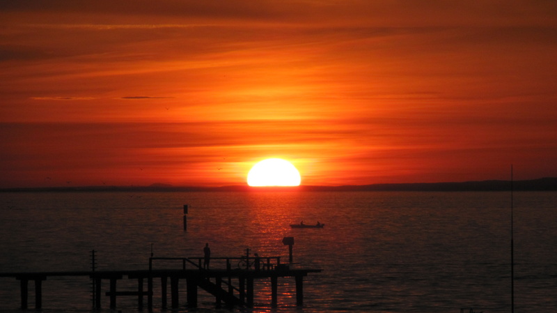 Bregenz, Lake Constance, sunset, lake, 2K