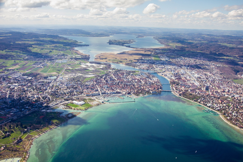 Konstanz, lake, Lake Constance, 5K, Aerial View