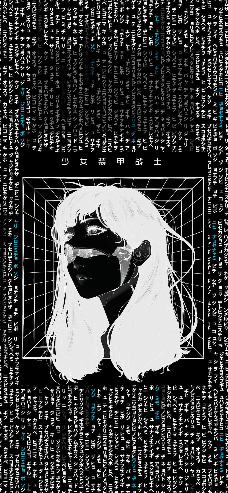 women, iPhone X, Japanese characters, 1080P, cyborg, cyberpunk