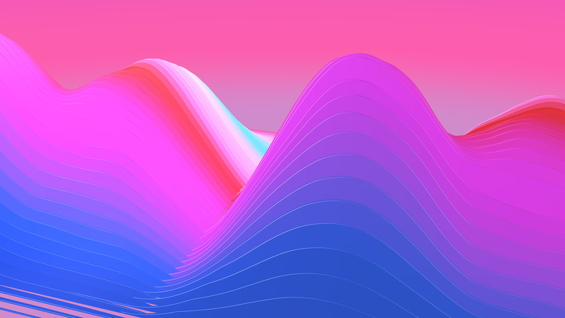 Waves, Gradient, 5K, iOS 11, iPhone X, 5K
