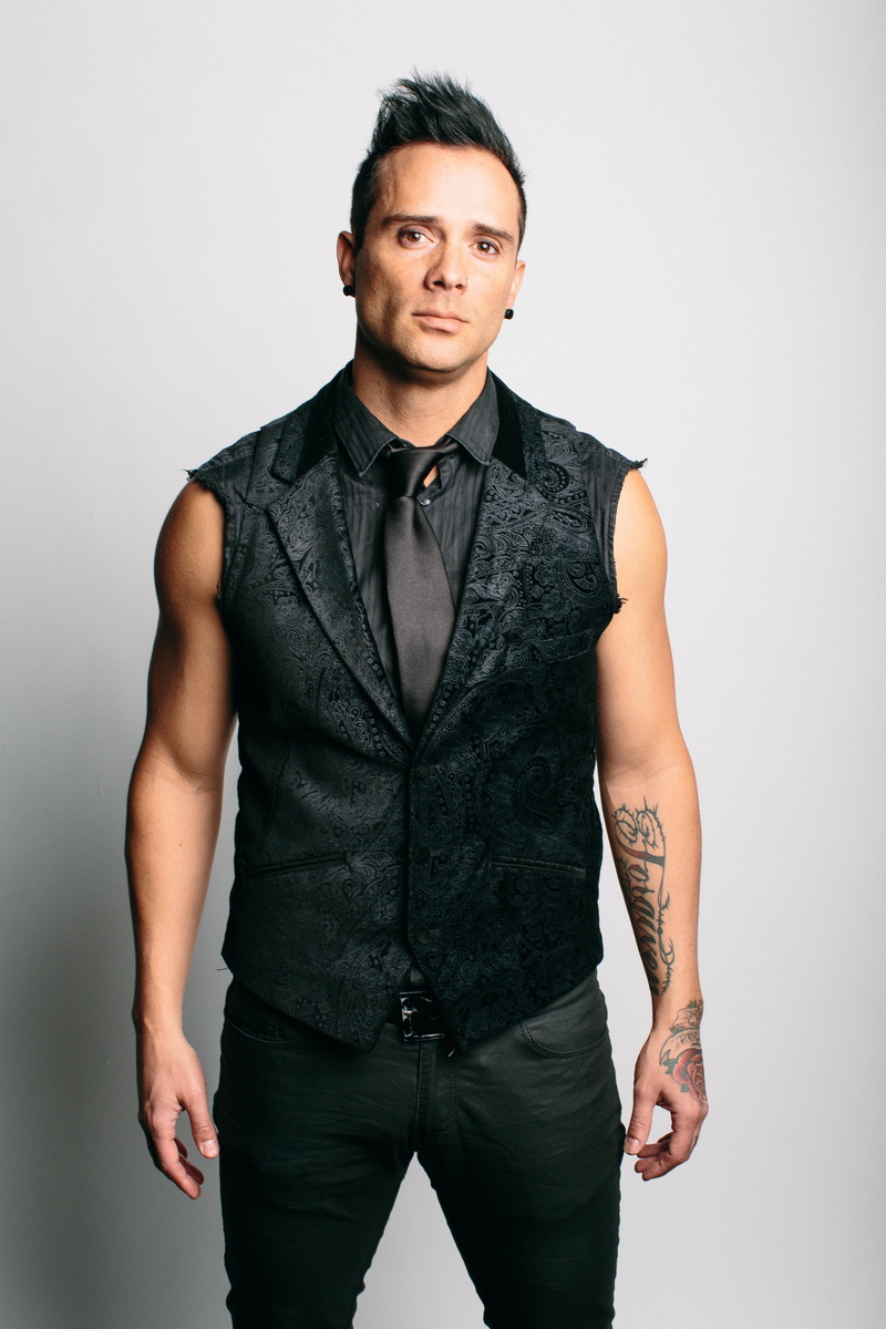 young adult, Skillet (band), studio shot, confidence, portrait, gray, three quarter length, clothing, adult, looking at camera, beautiful people, smiling