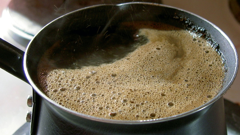 frothy drink, heat - Temperature, steam, close-up, preparation, espresso, coffee, high angle view, cooking Pan, foam, bubble, froth, chocolate, mug, caffeine