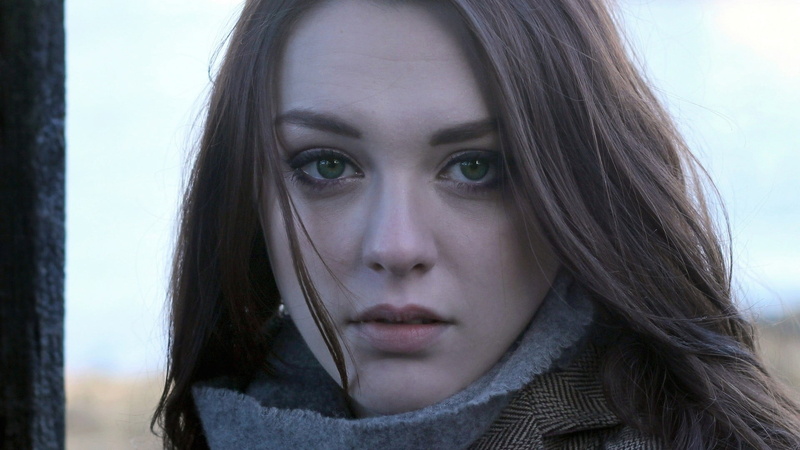 face, headshot, young adult, long hair, sadness, looking, looking at camera, coats, one person, close-up, model, hairstyle, hood - clothing, brunette, women