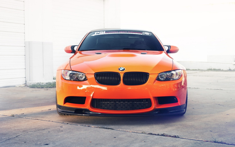 BMW, Car, m, 1080P, e, Orange, Front, View