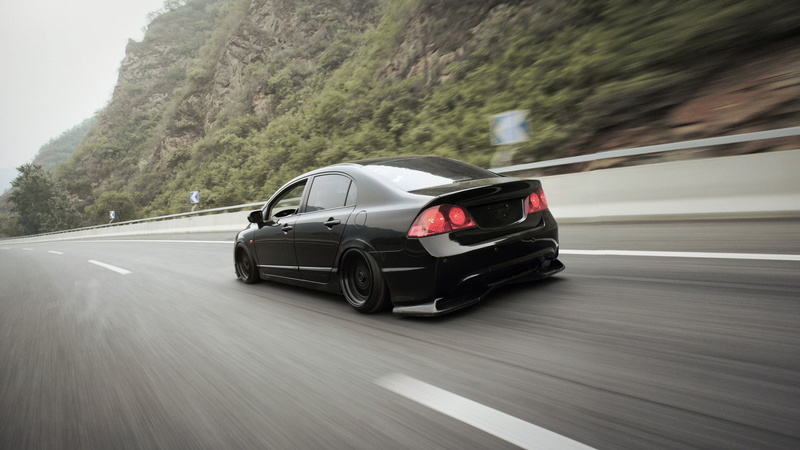 driving, Civic, sedan, motion, 1080P, blurred Motion, nature, Nation, black, day, transportation, travel, street, on the move, urban Scene, mode of transportation