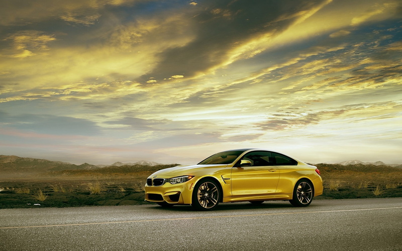 1080P, Car, BMW, View, Side, Yellow, coupe, f, m