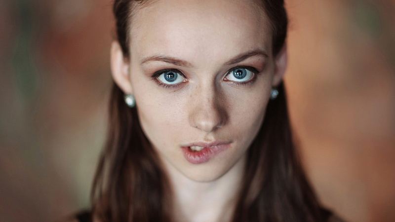brunette, emotion, front view, 1080P, one person, blue eyes, hazel eyes, women, portrait, body part, eyes, close-up, teenager, human face, Maxim Maksimov