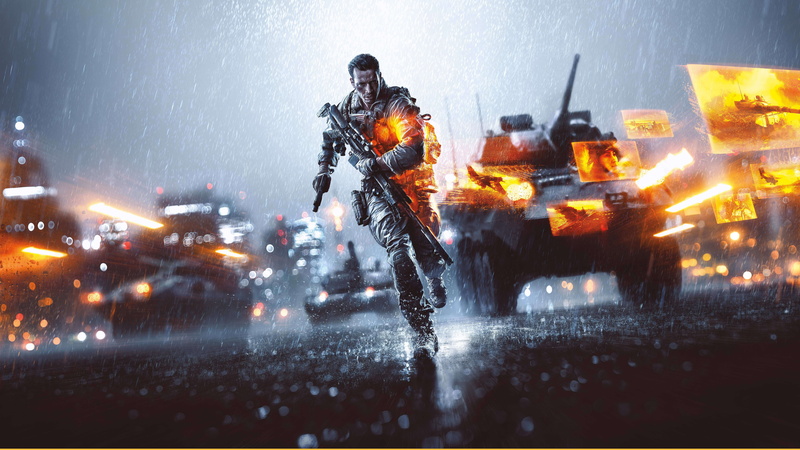 illustration, water, communication, protective workwear, man, adult, holding, snowing, running, responsibility, battle, Battlefield 4, protection, men