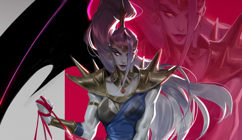 yellow eyes, video game girls, video games, hair over one eye, Hades (Game), fantasy girl, PC gaming, long hair, fantasy art, 1080P, Darya Kozhemyakina