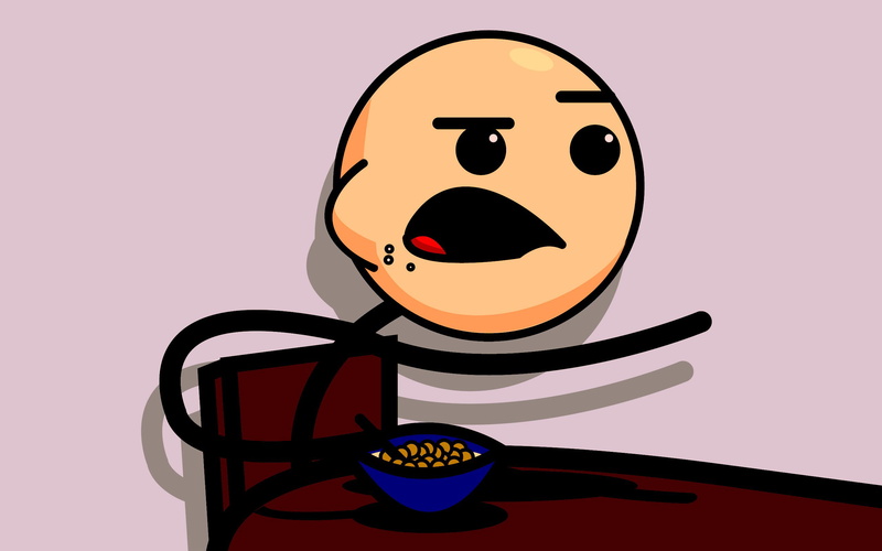 Troll face, humor, 2K, cereal