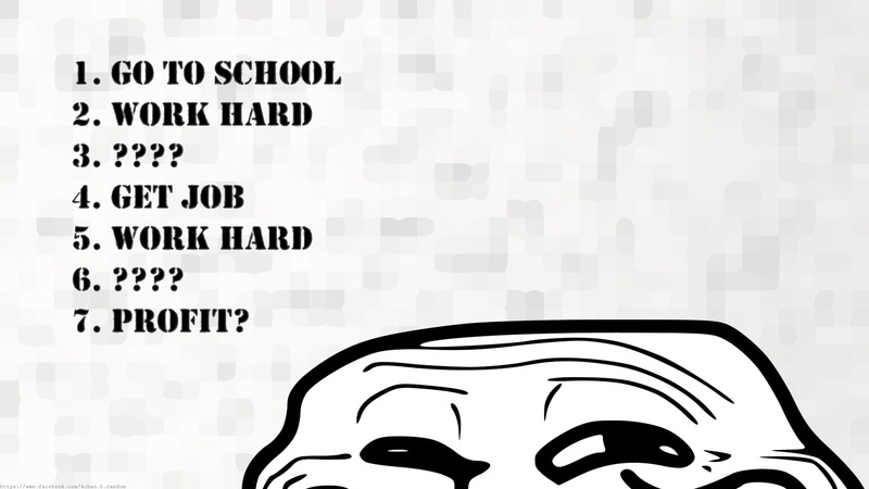 1080P, life, Troll Face, white