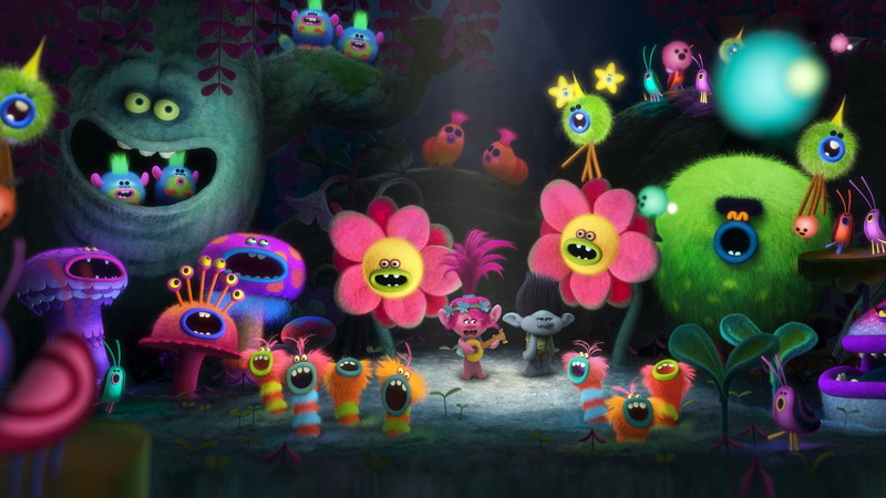 4K, movie, Trolls, best Animation movies of 2016, scene