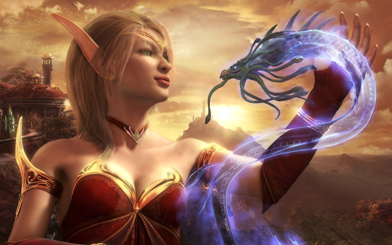 Warcraft, 2K, elf, World, Blood