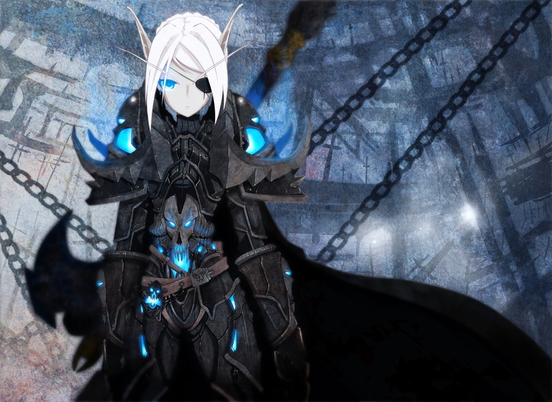eyepatch, knight, blood, elf, warcraft, world, 1080P, death, games