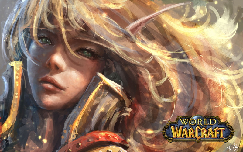 Video Games, warcraft, green, 2K, women, elf, wallpa, games, ears, artwork, world, armor, eyes, video, blood, art, long, hd, x
