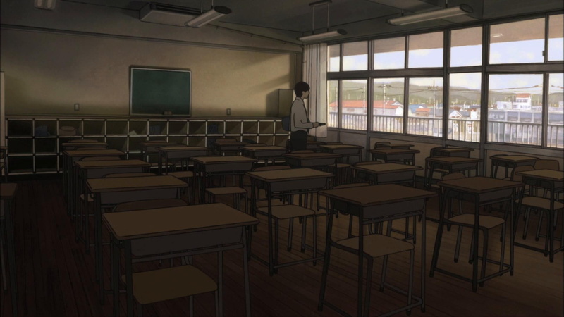 building, 1080P, window, studying, no people, architecture, Aku no Hana, indoors, abandoned, absence, in a row, Takao Kasuga, day, school, furniture, desk
