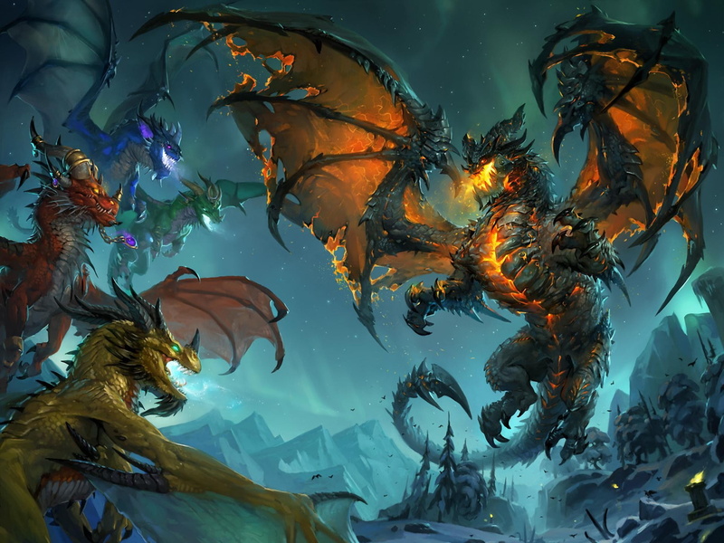1080P, World of Warcraft: Cataclysm, dragon, fantasy art, World of Warcraft