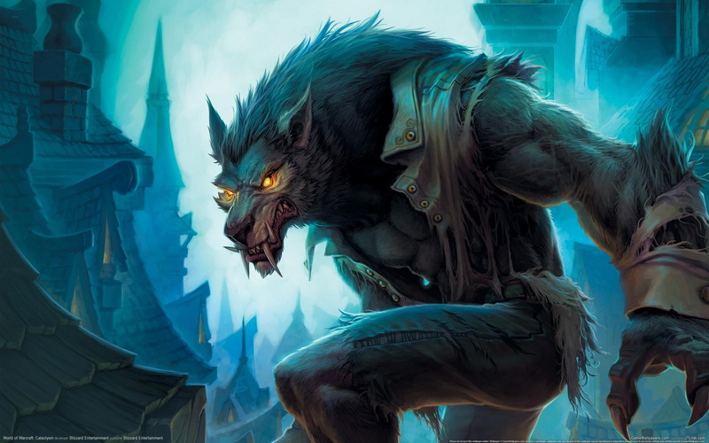 Warcraft, illustration, World, Cataclysm, werewolf, 2K
