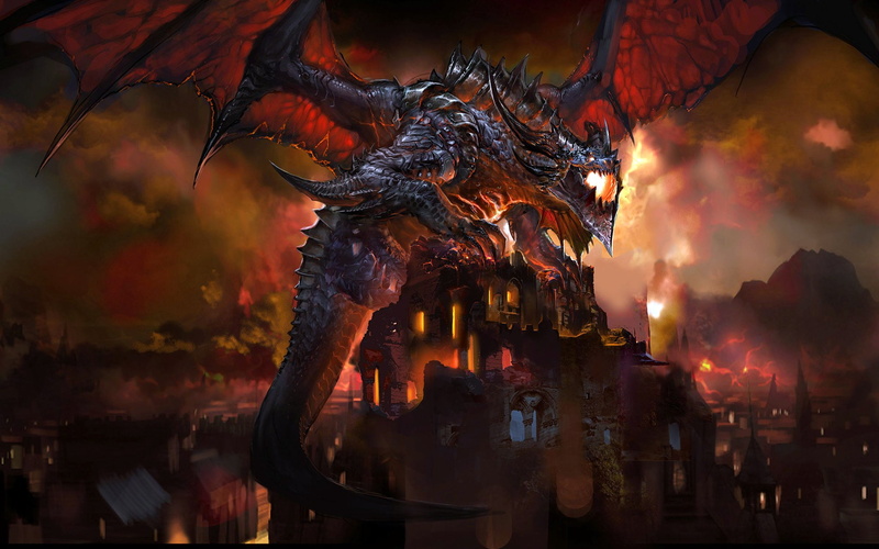 blizzard, entertainment, warcraft, world, video, cataclysm, games, dragons, 1080P