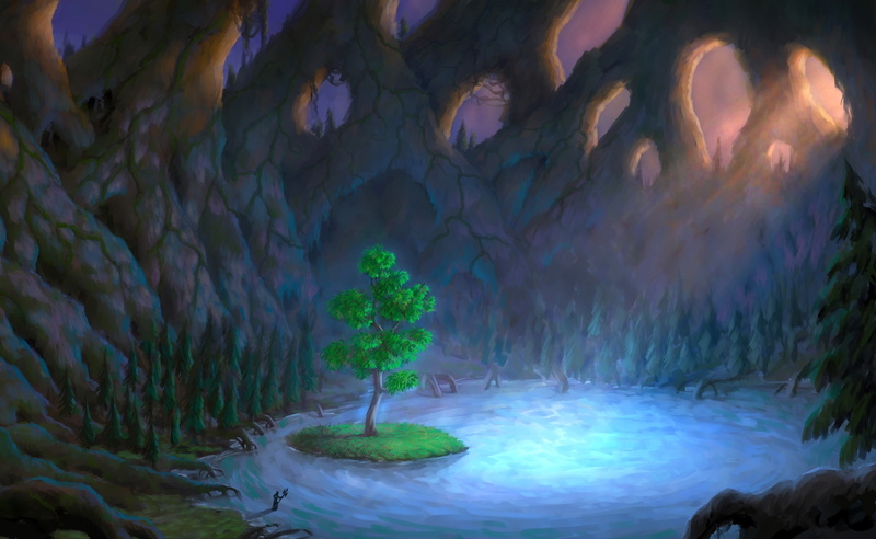 tree, World Of Warcraft, water, flowing water, warcraft, nature, plant, green, no people, day, long exposure, trees, big, outdoors, wow cataclysm, growth