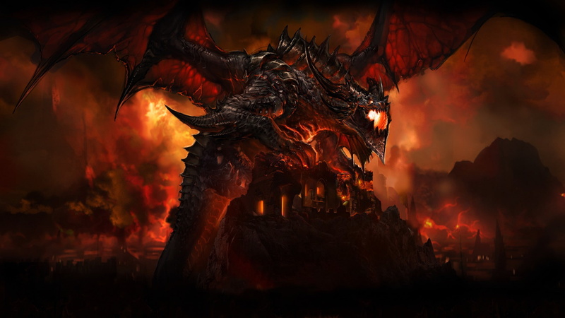 world, video, x, art, warcraft, games, cataclysm, Fire, dragons, hd, 1080P, destruction
