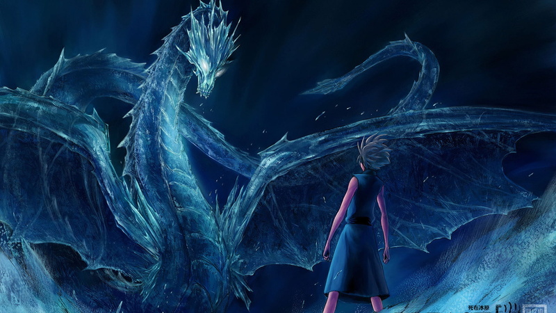 x, art, bleach, hitsugaya, toshiro, wings, dragons, anime, artwork, hd, 1080P