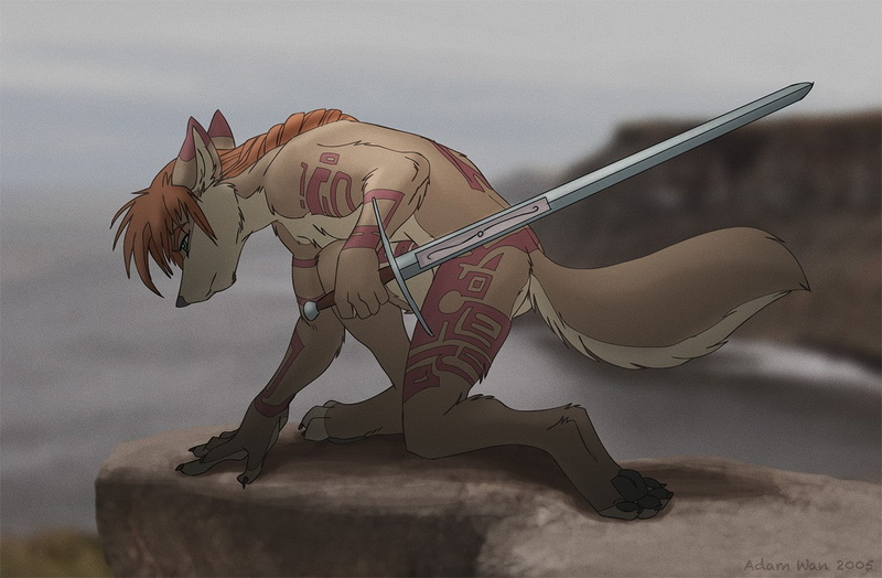 day, close-up, sword, human representation, Anthro, young adult, creativity, furry, side view, beauty in nature, nature, representation, one person, 720P