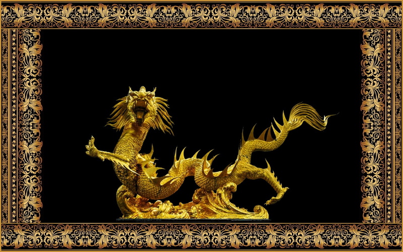 dragon, creativity, indoors, craft, 1080P, studio shot, black background, animal representation, sculpture, copy space, animal, no people, antique, design